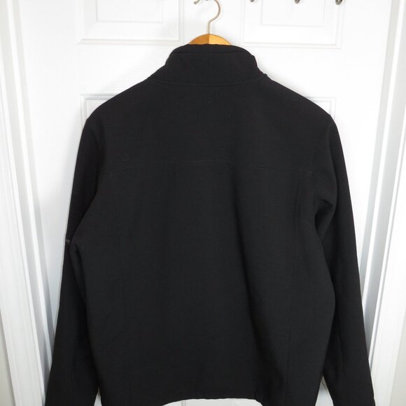 Eddie Bauer Rugged Ripstop Soft Shell Jacket Men's LG Black EB534 *FLAG LOGO - Picture 4 of 4